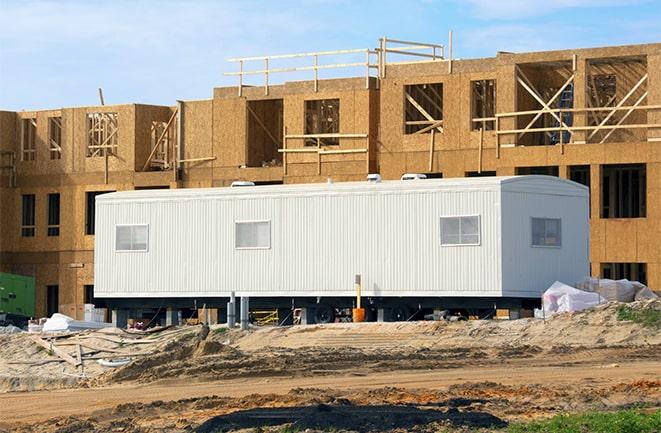 office trailers and equipment rental at a construction site in Greenbrae CA